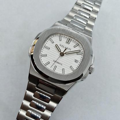 Nautilus-style mod watch White Velanti Milano Nautvel product photo 4