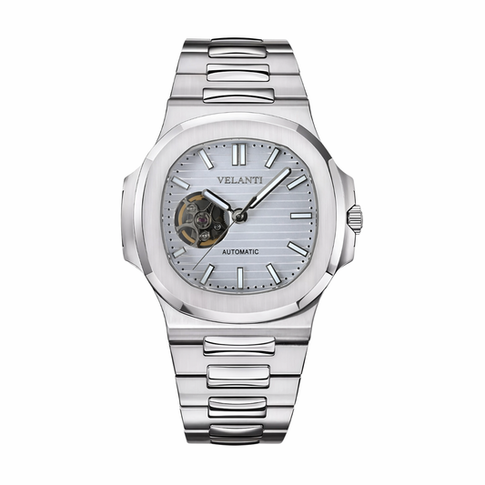 Nautilus-style mod watch White Open Heart Velanti Milano Nautvel main product photo