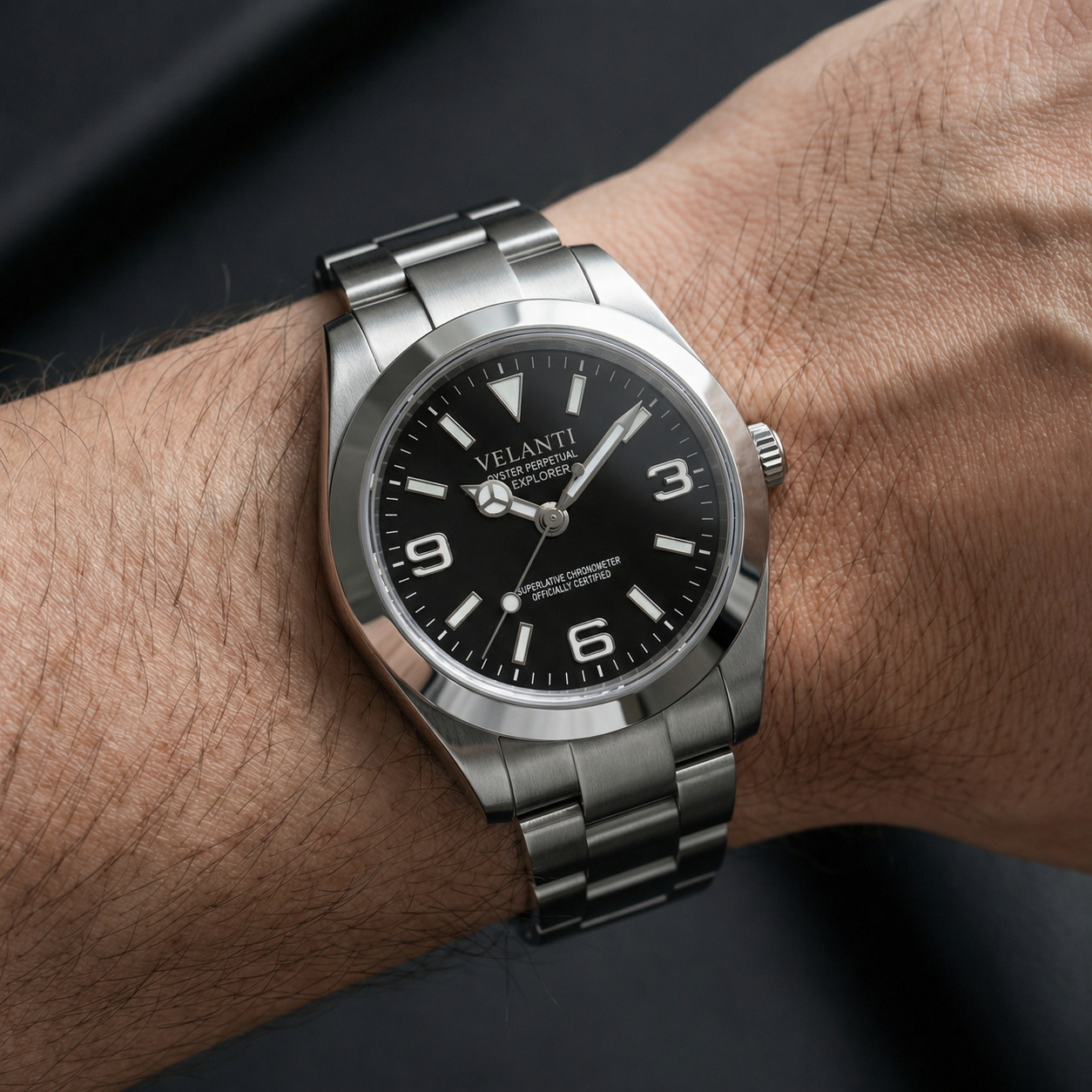Explorer-Style Mod Watch — Explorer Black | Custom Automatic NH35