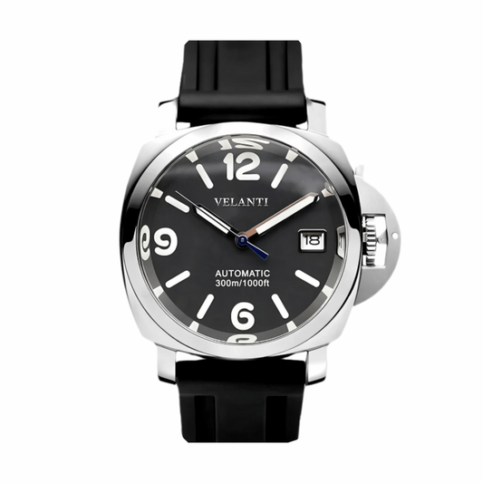 Velanti Milano Pan Black Rubber — luxury automatic watch