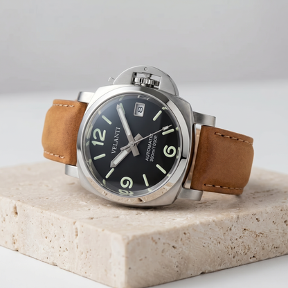 Panerai-style custom mod watch, Velanti Milano Panvel Sand Leather, product photo 2