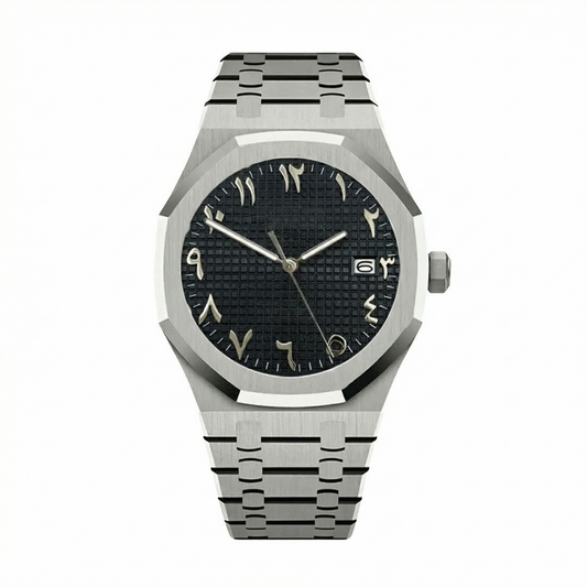 Royal Veloak Arabic Black mod watch | Velanti Milano