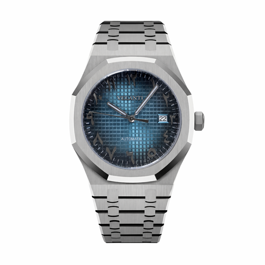 Royal Oak-style mod watch Blue Arabic Velanti Milano Royal Veloak main product photo