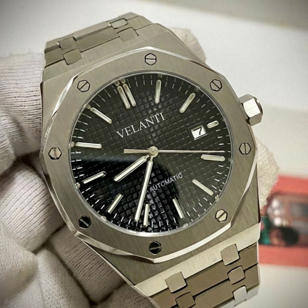 Royal Oak-style mod watch Black Velanti Milano Royal Veloak product photo 3