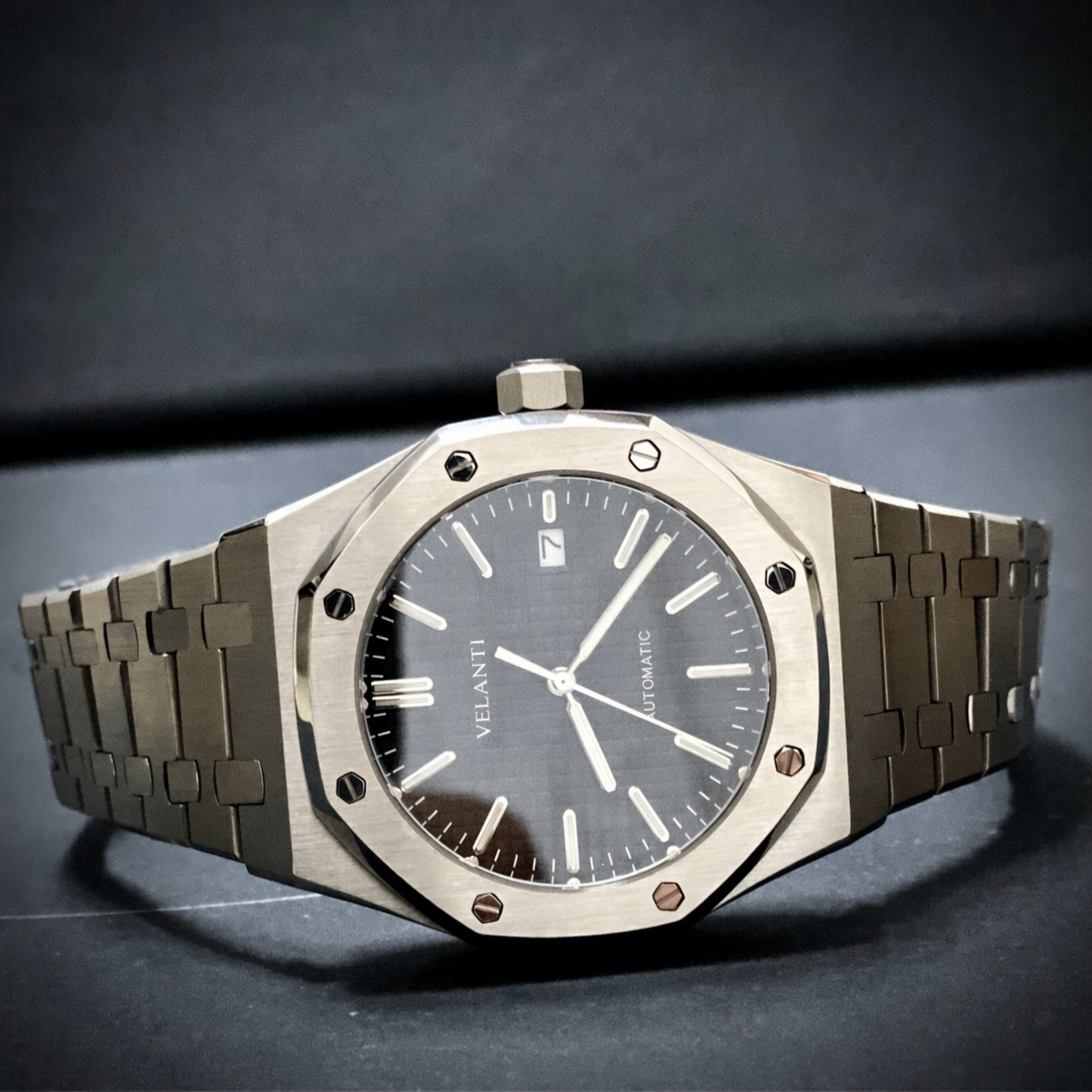 Royal Oak-style mod watch Black Velanti Milano Royal Veloak product photo 4