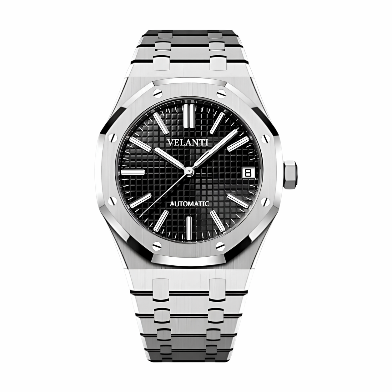 Royal Oak-style mod watch Black Velanti Milano Royal Veloak main product photo