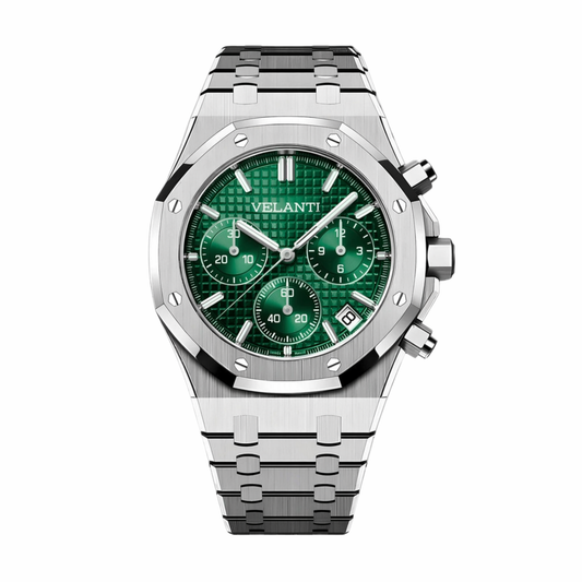 Royal Oak-style mod watch Green Chrono Velanti Milano Royal Veloak main product photo