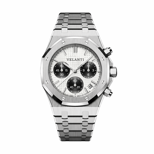 Royal Oak-style mod watch White Panda Velanti Milano Royal Veloak main product photo