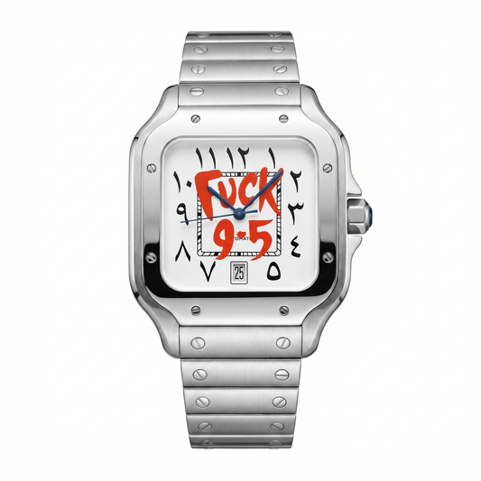 Santos-style mod watch Black Arabic Fck 9 to 5 Velanti Milano Santvel main product photo