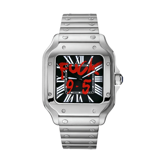 Santos-style mod watch Black Fck 9 to 5 Velanti Milano Santvel main product photo