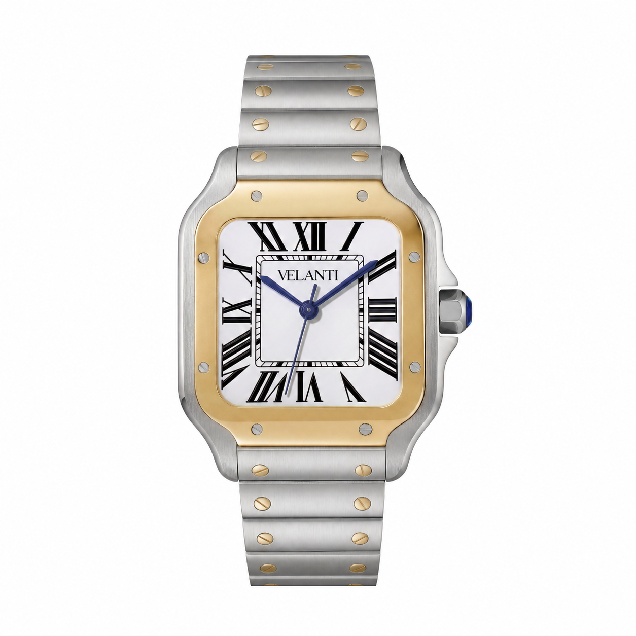 Santos-style mod watch Silver Velanti Milano Santvel main product photo