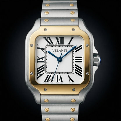 Santos-style mod watch Silver Velanti Milano Santvel product photo 5