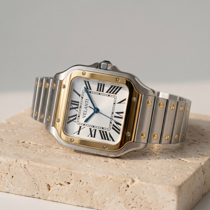Santos-style mod watch Silver Velanti Milano Santvel product photo 3