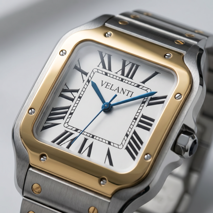 Santos-style mod watch Silver Velanti Milano Santvel product photo 4