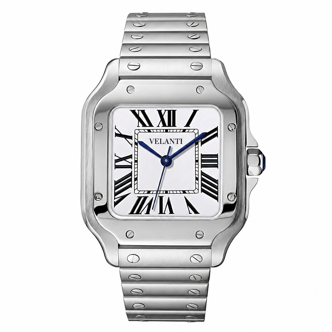 Santos-style mod watch White Velanti Milano Santvel main product photo