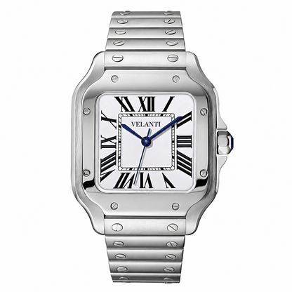 Santos-style mod watch White Velanti Milano Santvel main product photo
