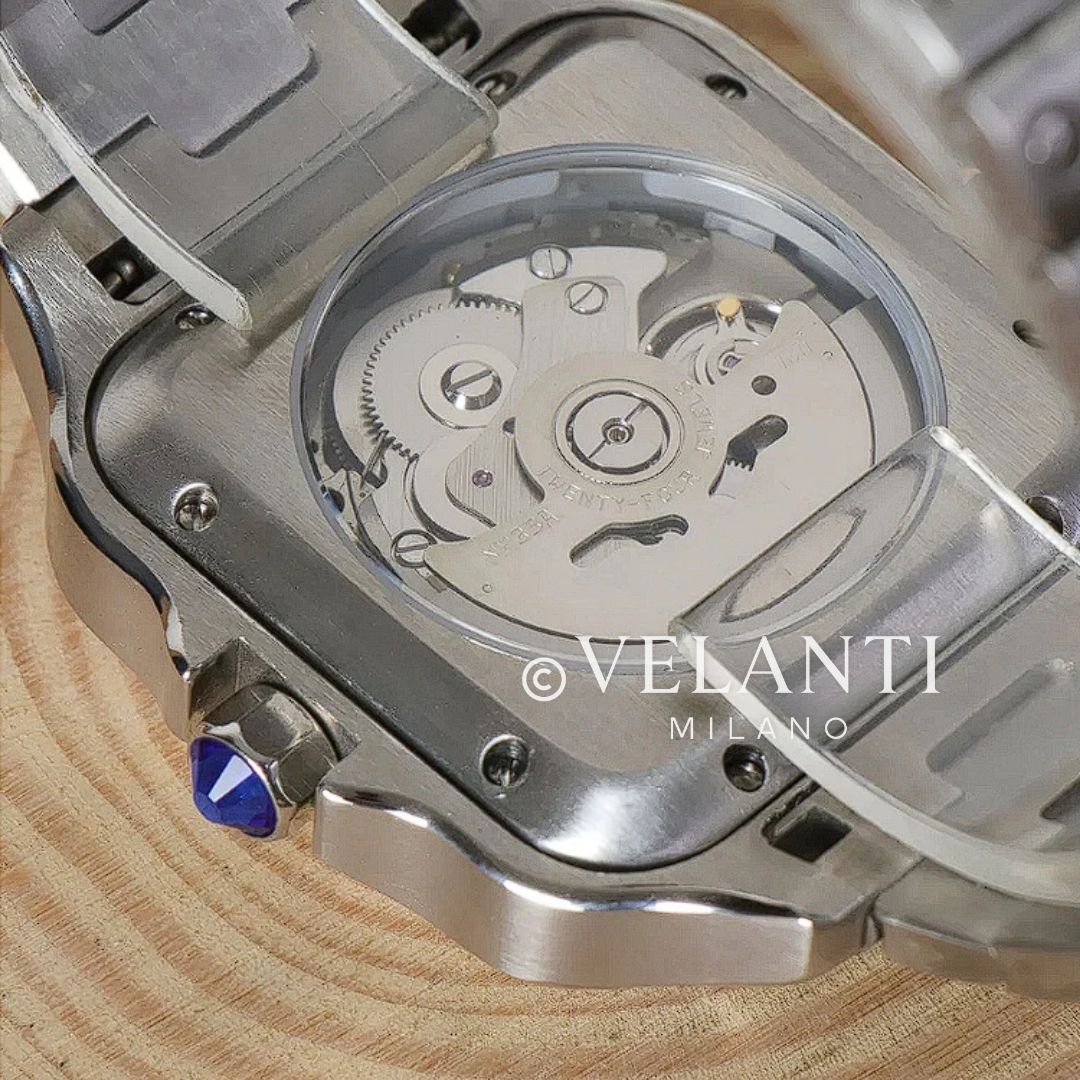 Santos-style mod watch White Velanti Milano Santvel product photo 6