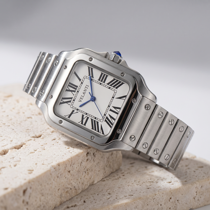 Santos-style mod watch White Velanti Milano Santvel product photo 2