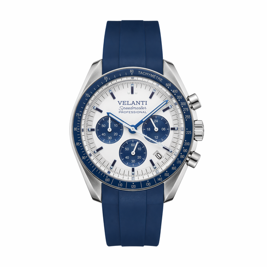 Speedmaster-style mod watch Blue Snoopy Velanti Milano Speedvel main product photo