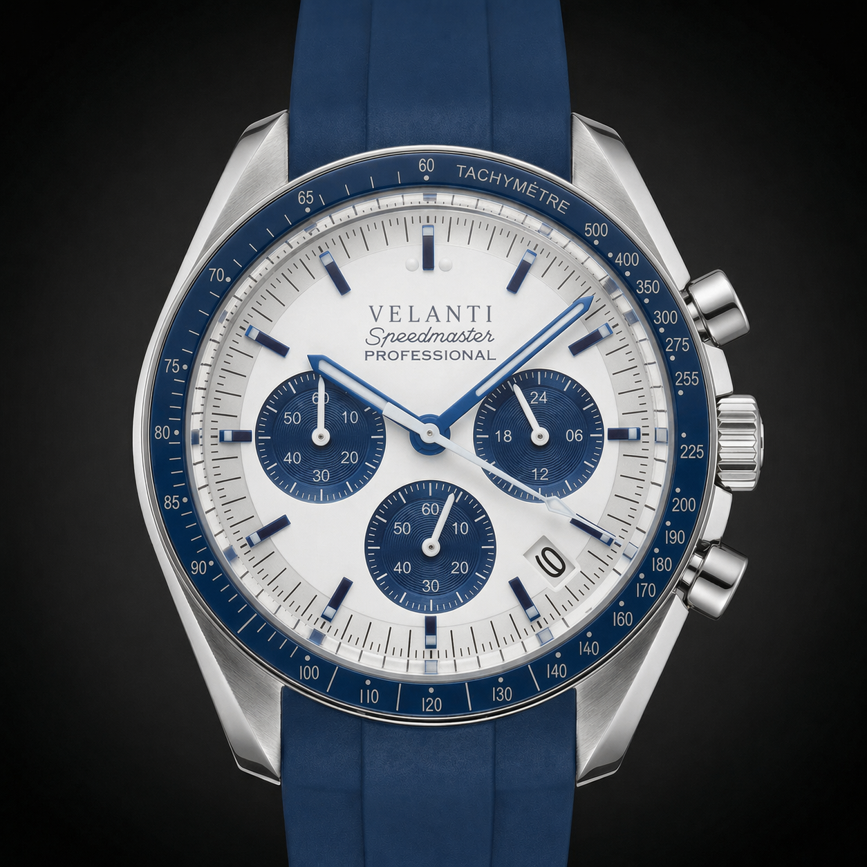 Speedmaster-style mod watch Blue Snoopy Velanti Milano Speedvel product photo 3