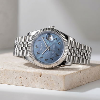 Datejust-style automatic watch, Velanti Milano Veljust Arabic Cosmos, product photo 2
