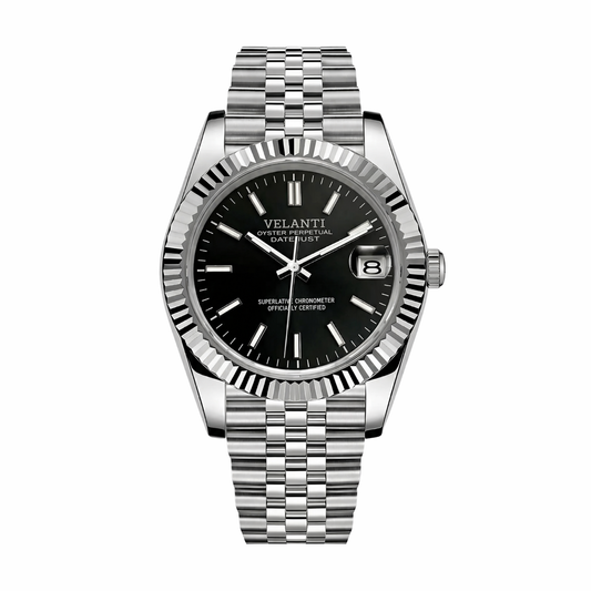 Velanti Milano Datejust Classic Black — luxury automatic watch