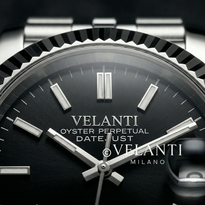 Datejust-style automatic watch, Velanti Milano Veljust Classic Black, product photo 5
