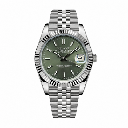 Datejust-style mod watch Mint Green Velanti Milano Veljust main product photo