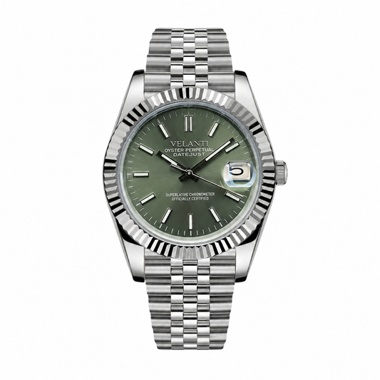Datejust-style mod watch Mint Green Velanti Milano Veljust main product photo