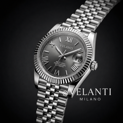 Datejust-style automatic watch, Velanti Milano Veljust Roman Champagne, product photo 4