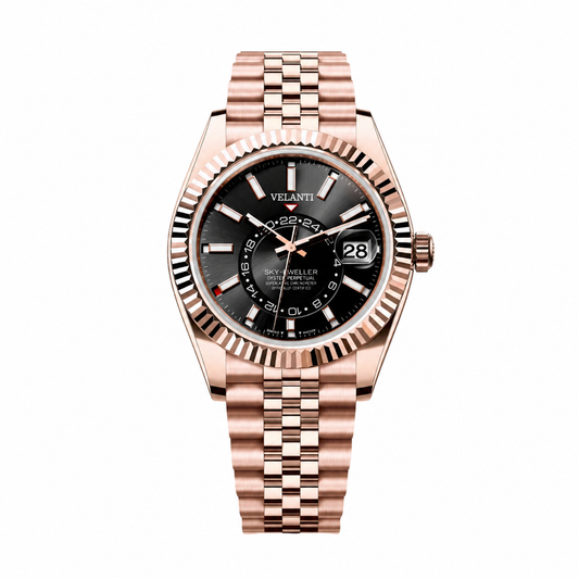 Velanti Milano Datejust Sky Dweller Rose Gold — luxury automatic watch