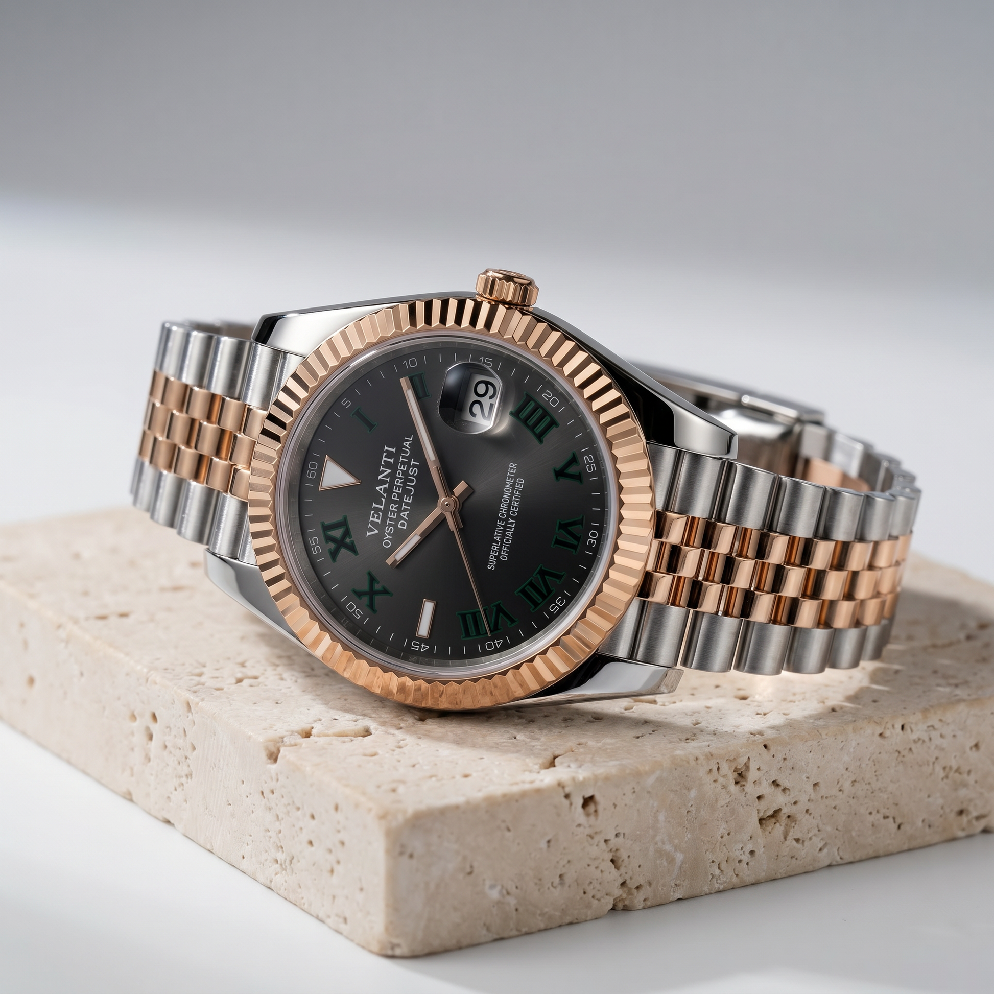 Datejust-style mod watch Wimbledon Two Tone, Wimbledon Velanti Milano Veljust product photo 3