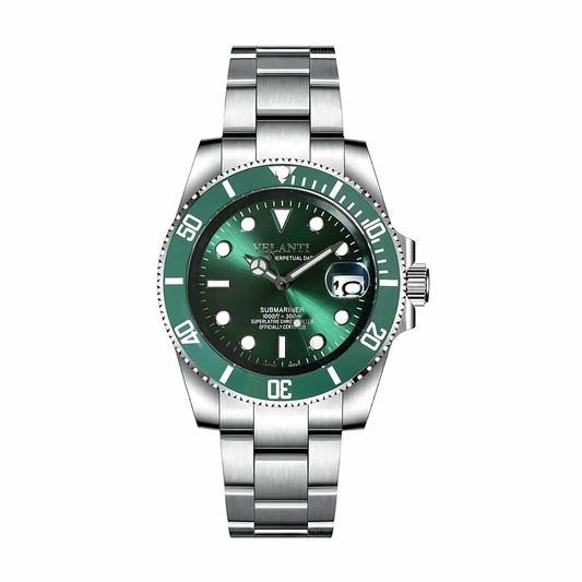 Submariner-style mod watch Green Hulk Velanti Milano Velmariner main product photo