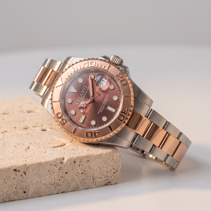 Submariner-style automatic watch, Velanti Milano Velmariner Rose Gold, product photo 2
