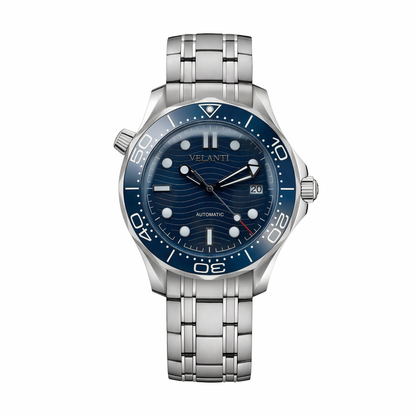 Seamaster-style mod watch Blue Velanti Milano Velmaster main product photo