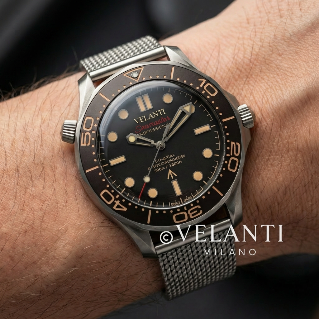 Seamaster-style mod watch Blue James Bond 007 Velanti Milano Velmaster product photo 4