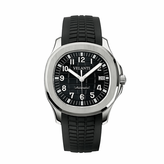 Aquanaut-style mod watch Black Velanti Milano Velnaut main product photo