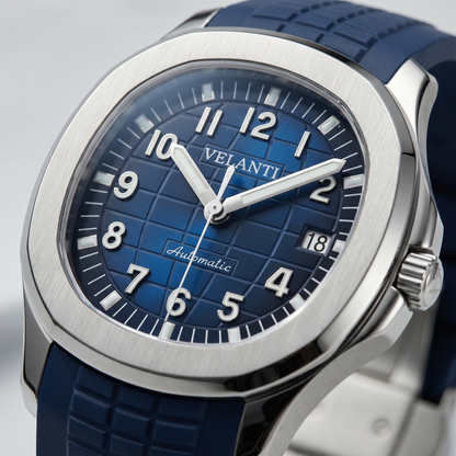 Aquanaut-style automatic watch, Velanti Milano Velnaut Blue, product photo 3