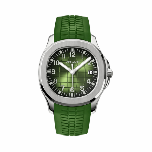 Aquanaut-style mod watch Green Velanti Milano Velnaut main product photo