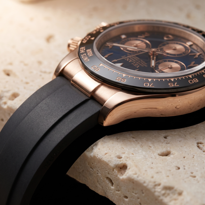 Daytona-style custom chronograph watch, Velanti Milano Veltona Arabic Rose Gold, product photo 9