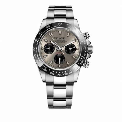 Daytona-style custom chronograph watch, Velanti Milano Veltona Champagne, main product photo