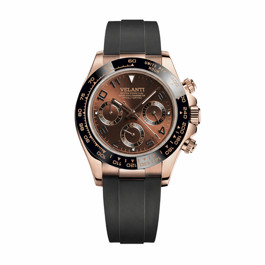 Daytona-style mod watch Chocolate Velanti Milano Veltona main product photo