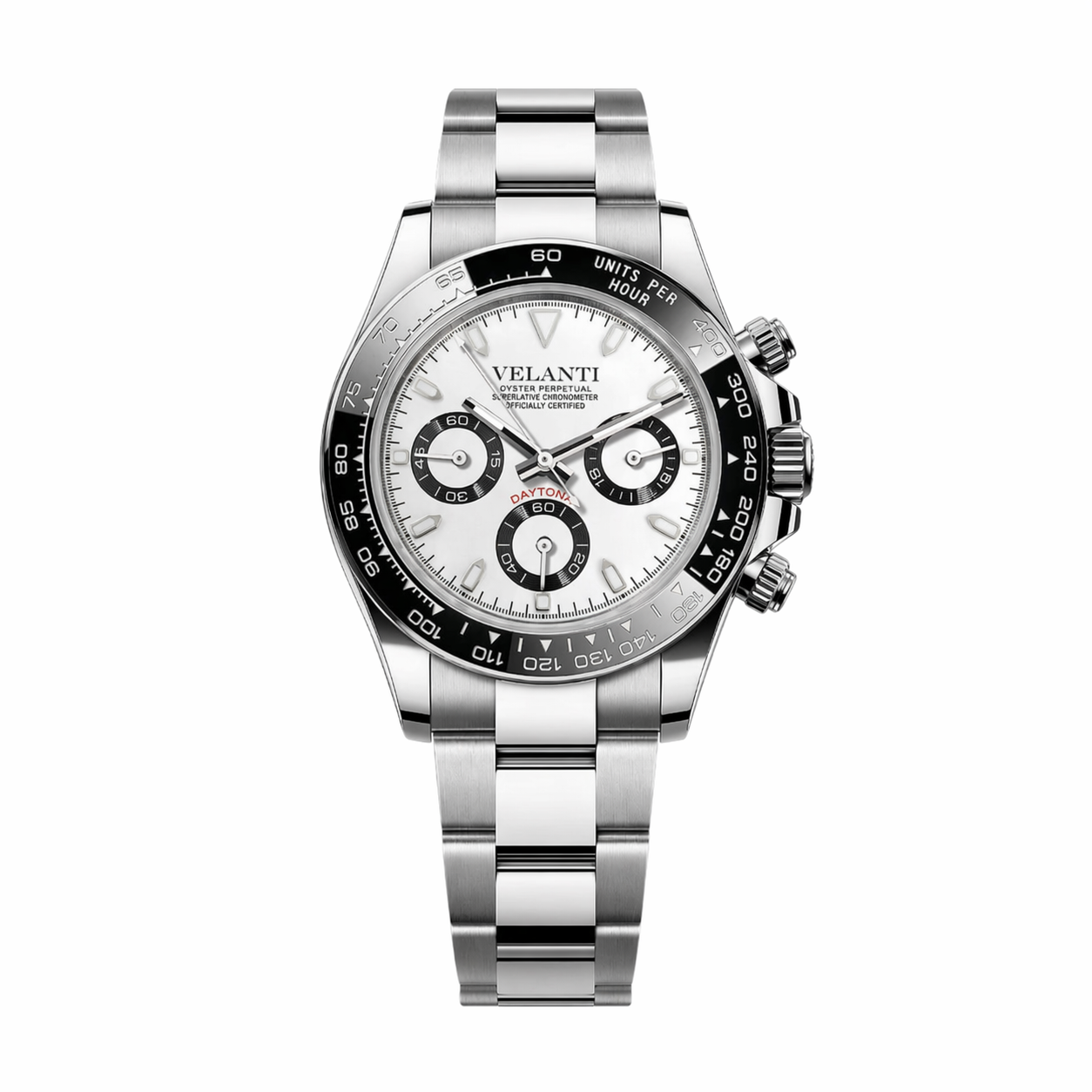 Daytona-style chronograph watch, Velanti Milano Veltona Panda, main product photo