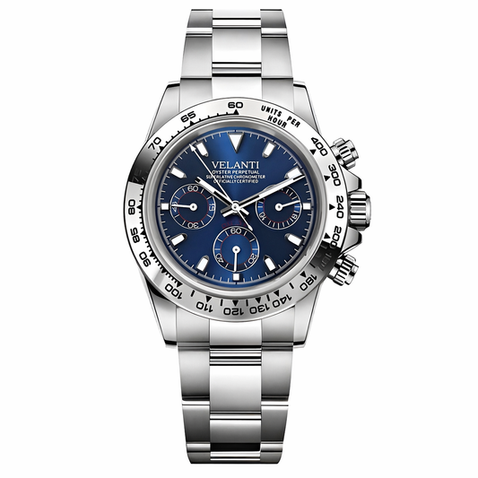 Daytona-style mod watch Blue Velanti Milano Veltona main product photo