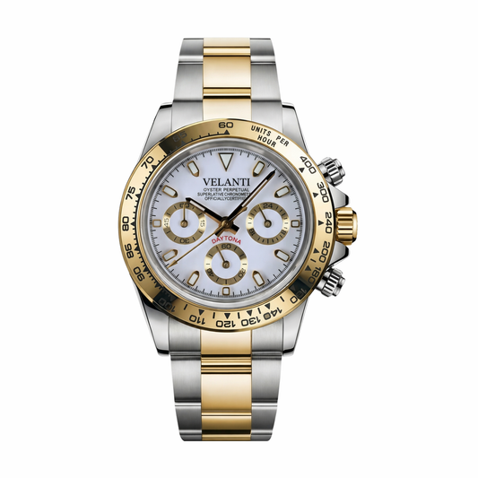 Daytona-style mod watch White Velanti Milano Veltona main product photo